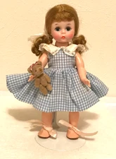 🔥1950s ALEXANDER-KIN Wendy HIGH FACE COLOR Plastic Strung DOLL BKW with Teddy