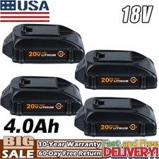 4X 4.0Ah 20V 18V WXL1805 Li-ion Battery For Worx WA3575 WA3520 WA3525