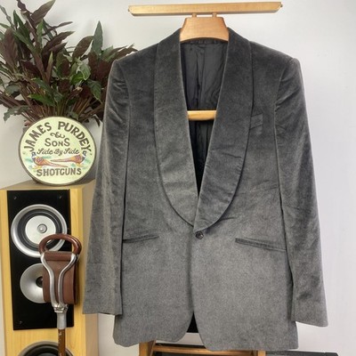 Chester Barrie 40L Savile Row Velvet Shawl Dinner Smoking Abend Jacke Smoking