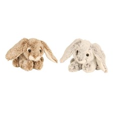 2 St&uuml;ck Kaninchen Grau und Braun Kuscheltier 23 cm Pl&uuml;schtier Stofftier Hase