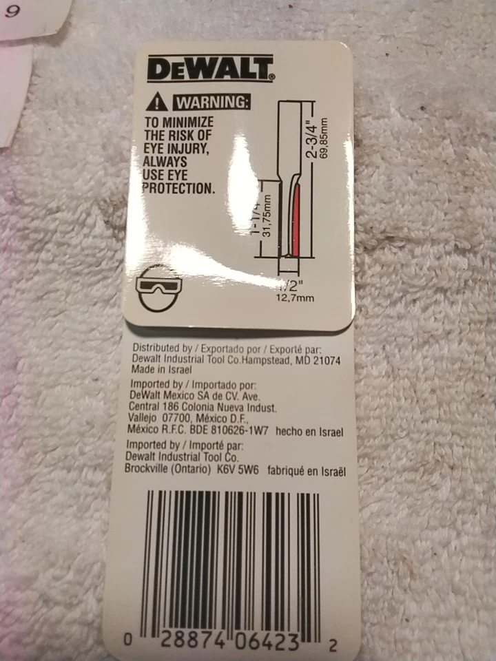 DEWALT DW6423 CARBITE ROUTER BIT 1/2" SHANK - Image 4 of 4