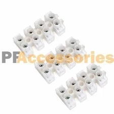 3 Pcs 10A 380V Dual Row 4 Positions Terminal Strip Block Wire Connector Barrier