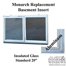 Monarch C-310A-20 Aluminum Basement Window Insert Dual Pane 31x20-5/9