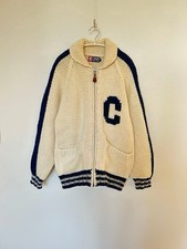 Chaps Ralph Lauren 90s Wool Cowichan Sweater Navy Size M Japan