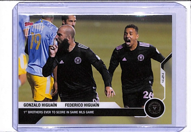 2021 TOPPS NOW MLS #8 GONZALO & FEDERICO HIGUAIN - PR 82 - BROTHERS BOTH SCORE!
