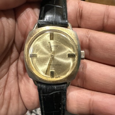 Working VTG Lucerne Watch Swiss Made 34mm Gold Tone Manual Wind See Description