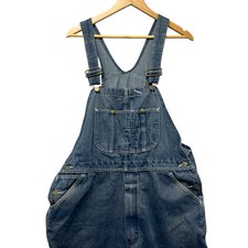 VTG 80s Sears Roebucks Dark Denim Wash Workwear Farm Overalls USA 38  X 29  