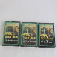 Lot of 3 Country Music Cassette Tape Country Classics An All-Star Treasury 1 2 3