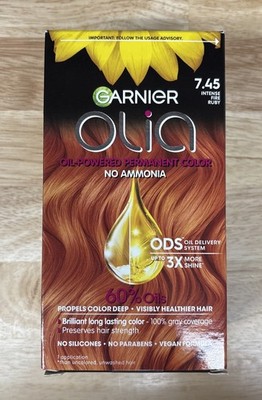 GARNIER OLIA 7.45 INTENSE FIRE RUBY Permanent Hair Color