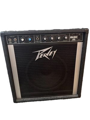 #ad 1988 Peavey Basic 50 Bass Combo Amplifier USA 12quot; Speaker 50W Amp Teal $59.99