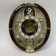 AS IS Seiko Melodies in Motion Wall Clock, Special Edition 18 Melodies QXM487RH