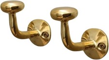 2 Pack Unlacquered Brass Wall Hooks Vintage Heavy Duty Coat Towel Robe Hook Set
