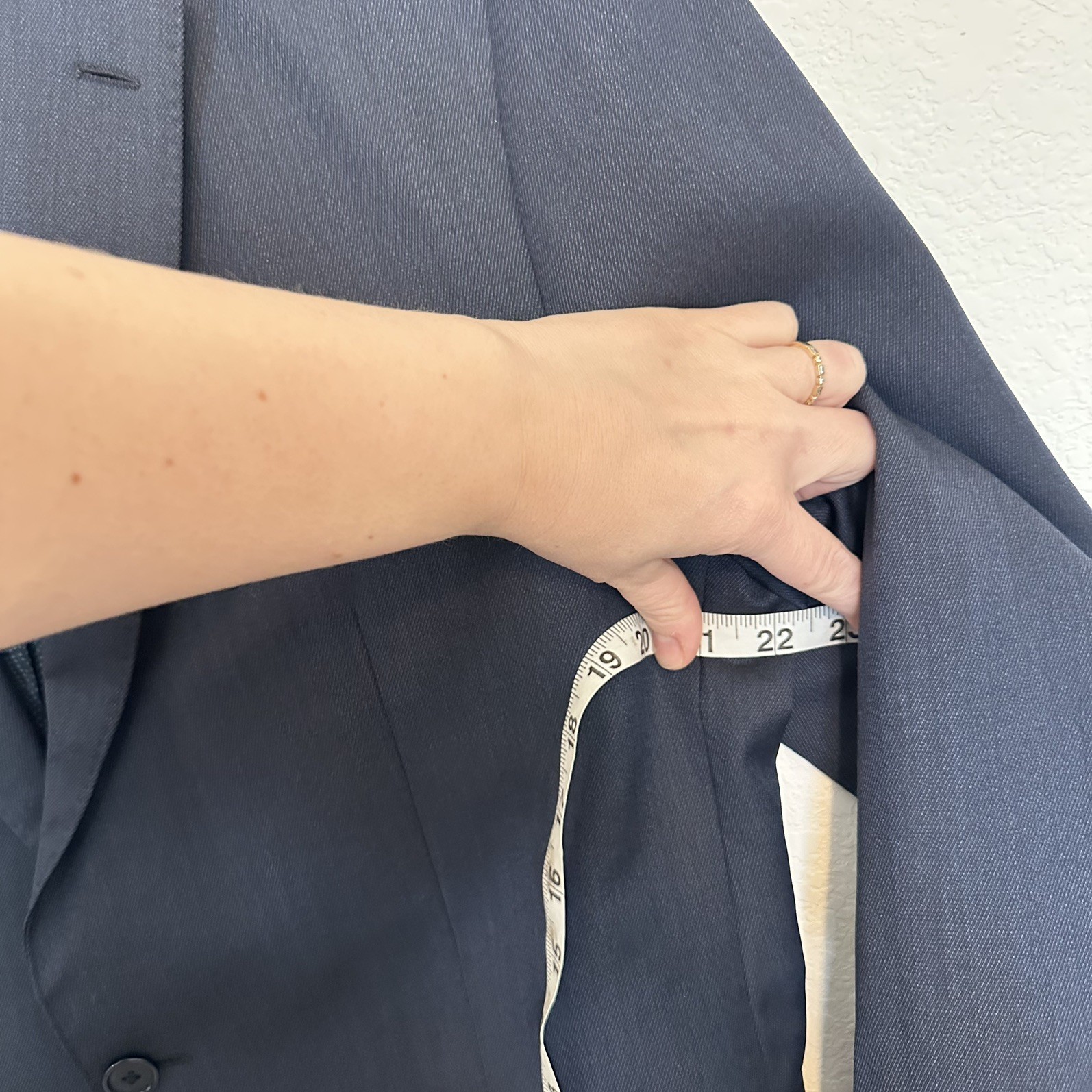 Hugo Boss Blazer Jacket Mens 44 R Navy Blue Lanificio Tesse Biella Wool thumbnail 10