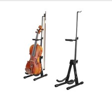 Augioth Violin Stand With Bow Holder Collapsible  Adjustable Metal Frame