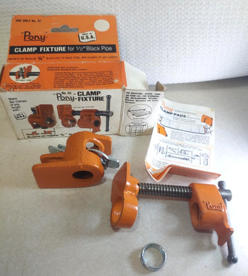 1/2 black pipe clamp Pony made in the USA no 52
