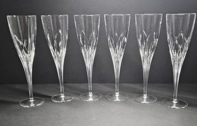 PISTIL by Cristal d'Arques-Durand Set of 6 (6 oz) Sleek Festive Champagne Flutes