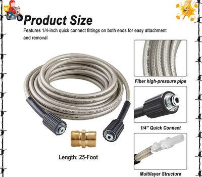#ad #ad 25 Foot Pressure Washer High Pressure Hose Replacement for Greenworks 520040... $30.90