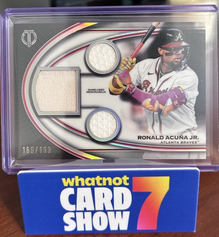 2026 Topps Tribute Ronald Acuna Jr. Triple Game-Used Jersey Relic #/199 Braves