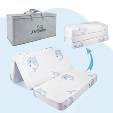 Trifold Pack and Play Mattress,38"x26" Pack N Play Mattresses with Dual Sided...