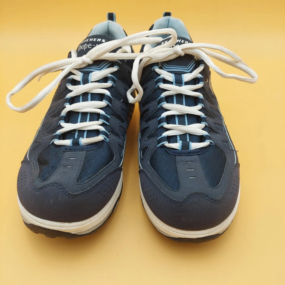 Zapatillas deportivas Skechers Shape-Ups para mujer 7 azul marino/azul claro 57003 espuma viscoelástica refrigerada por aire Foto 3 de 4