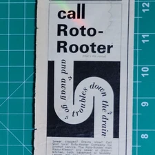 Vintage Retro 1970 Multi-Ad Ivy Dry Roto-Rooter Zip Code Griffin Shoe Polish