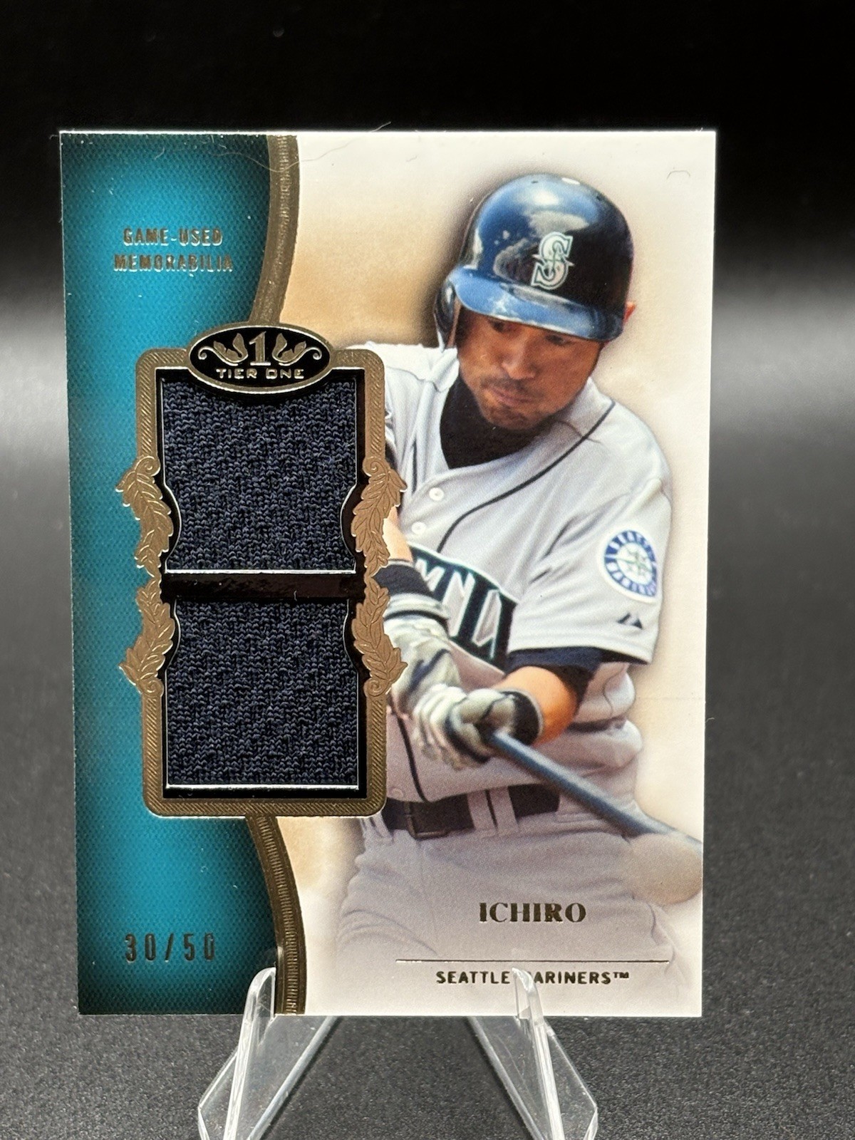 2012 Topps Tier One - Top Shelf Dual Relics Ichiro Suzuki #TSDR-1 /50