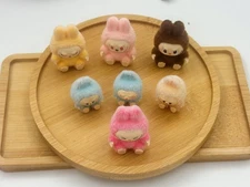 Mini Labubu Doll Flocking Vinyl Mini Figures - DIY/Crafting Supply/Decorations