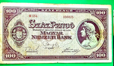 1945 Hungary 100 Pengo 007708 Paper Money Banknotes Currency