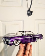 Jada Toy Street Low 124 Scale 1959 Chevrolet Impala Model Purple Diecast Loose