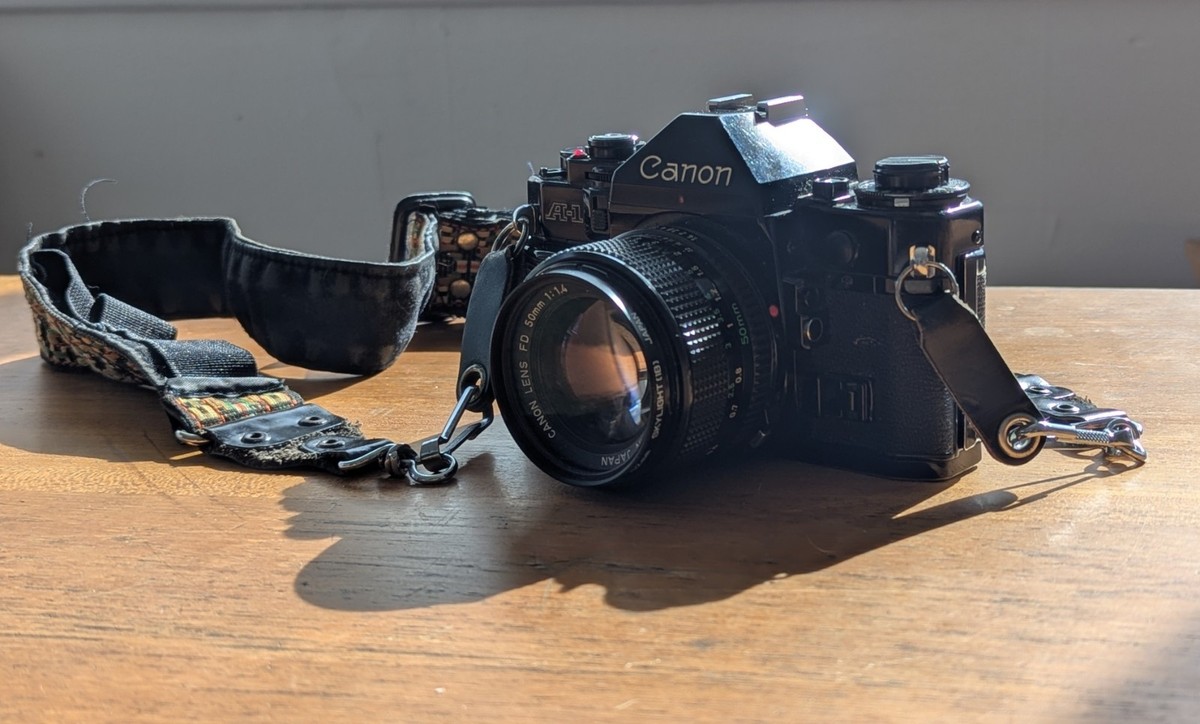 Canon A1 35mm Camera with 3 Lenses, Filters, Manual - Film Camera