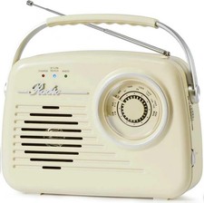 Portable AM FM Radio, Retro Radios Battery Powered  Plug-in Wall, Vintage Ra...