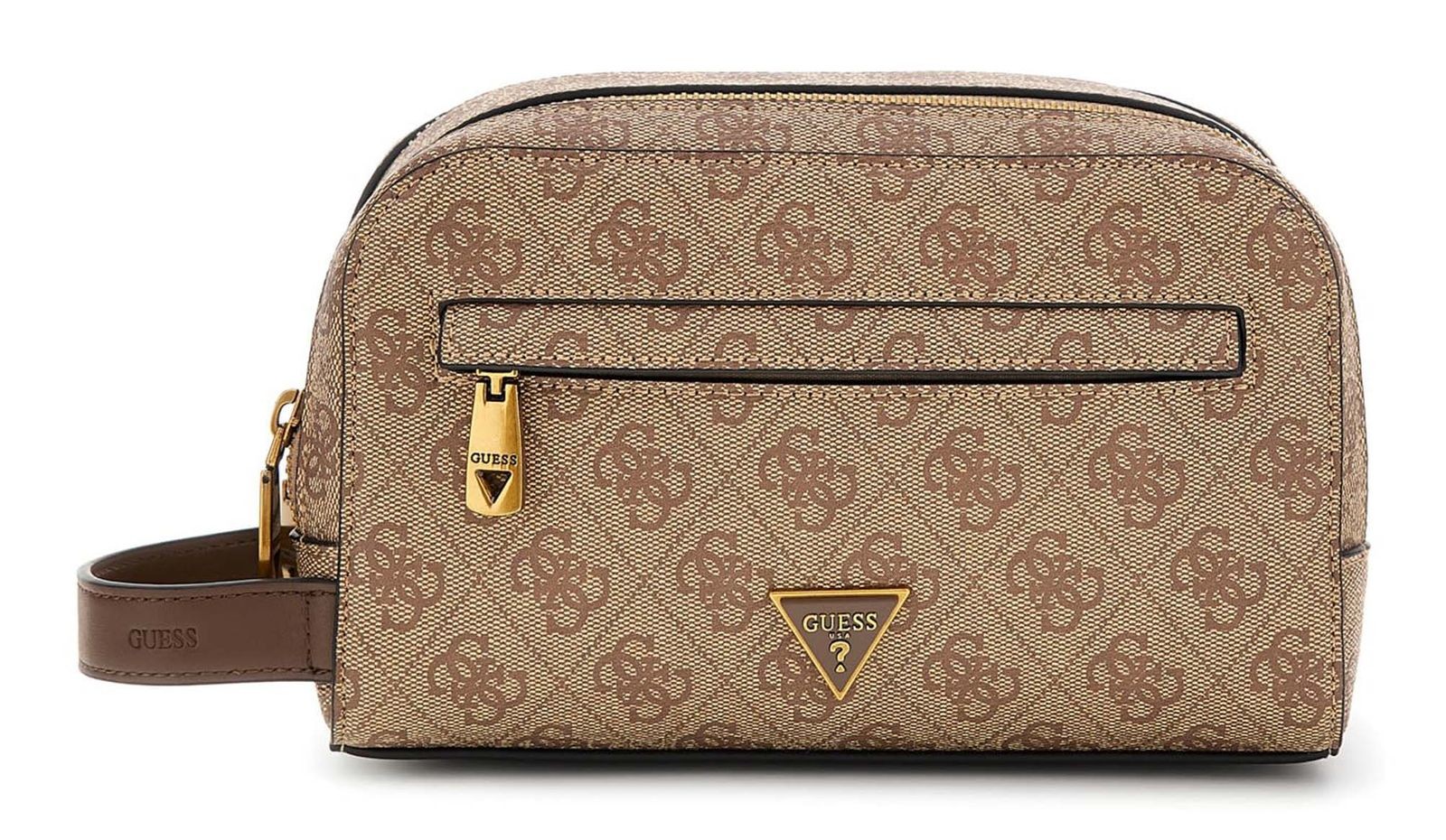 GUESS toiletry bag Milano Necessaire S Beige Brown