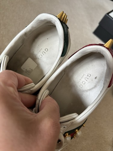 GUCCI Ace Pearl Spiked White Leather Low Top Trainers Sneaker EU36 Fits UK4.5 5 - Bild 18 von 23