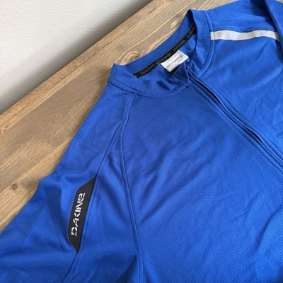 Dakine Men's XL Blue Half Zip Short Sleeve Bicycle Jersey Shirt Top