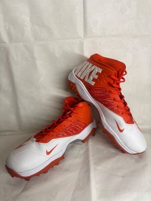 ORANGE MENS NIKE ZOOM CODE 3/4 SHARK FOOTBALL/BASEBALL CLEATS SIZE 14