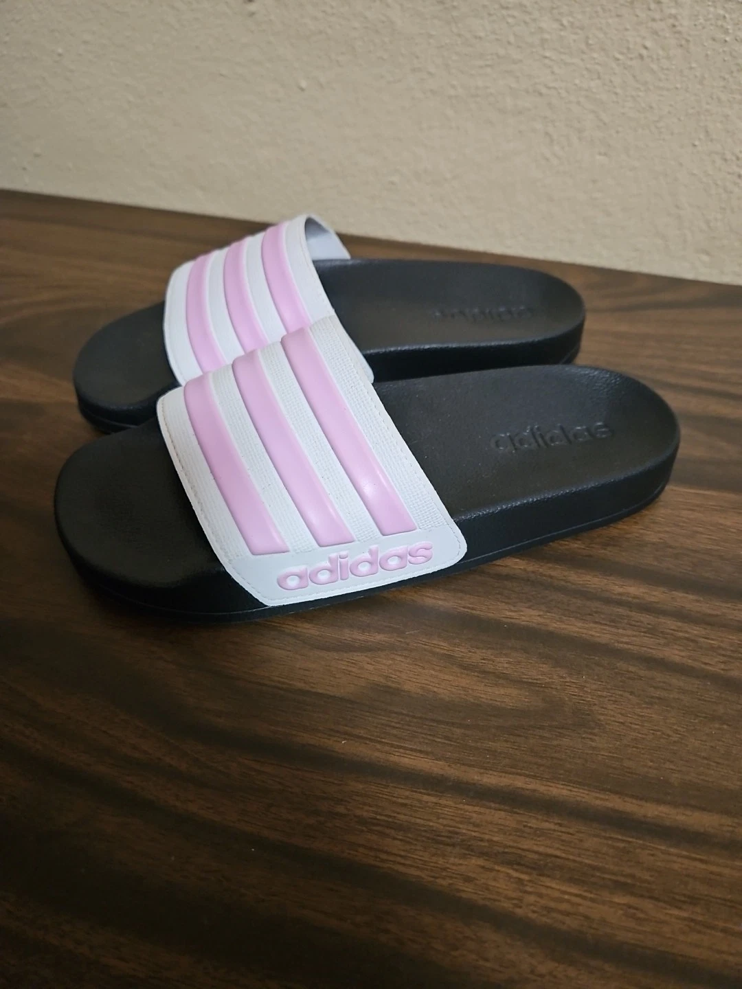 Taglia 3 Sandalo adidas unisex rosa bianco nero doccia scivolo