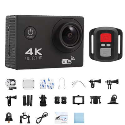 4K WiFi Action Camera 30FPS 2.0'' 170° Waterproof Sports Helmet Cam