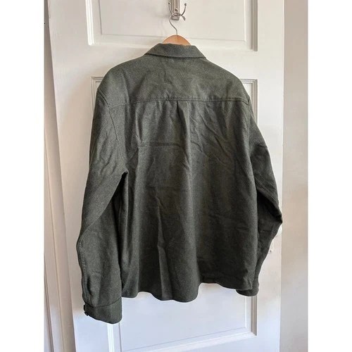NWT J.Lindeberg Flat Wool Overshirt Forest Green Mens XL FMOS11454 image 3