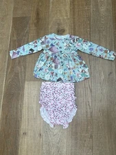 NWOT Posh Peanut Bamboo Faye Long Sleeved Bummie Set Sz 2T - Fairies And Gnomes