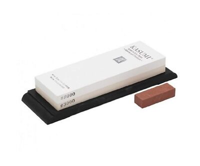 K-80002 Due Cigni Japanese Sharpener Stones Grain 3000/8000, 17.8 x 6 x 2.4 c...