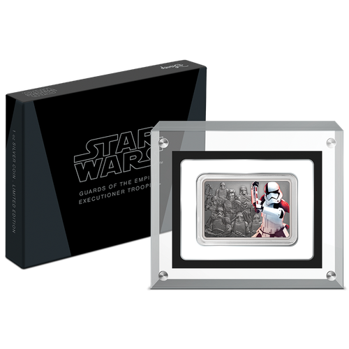 Star Wars: Guards of the Empire Executioner Trooper 1oz Silver Proof Coin NIB Co - Picture 5 of 6