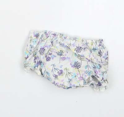 Kürbis Patch Mädchen lila Blumenmuster Baumwolle zugeschnittene Hose Größe 3-6 Monate