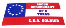 Lot Of 6 Proud Descendant Of A Texas Csa Soldier Decal Bumper Sticker