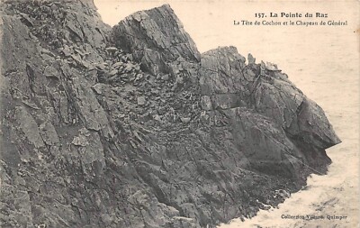 Old postcard la Pointe du Raz LA head of pig and the general hat (254365)