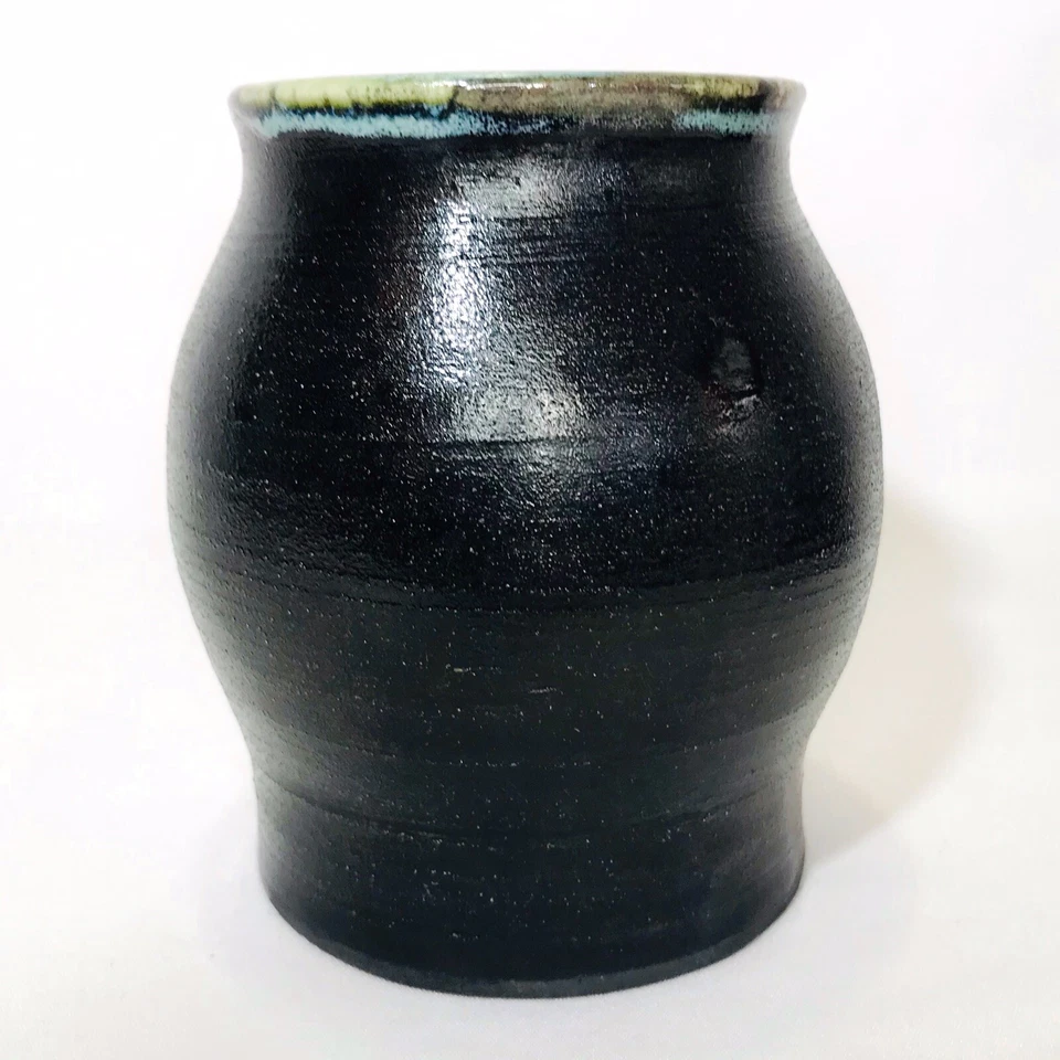 Jarrón de ensueño Raku Pottery Art aprox. 4” x 2,75” botánico Foto 2 de 4