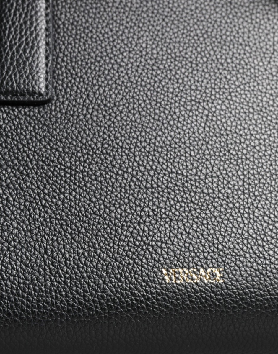 VERSACE Bag Black Small Leather TopHandle Shoulder Crossbody