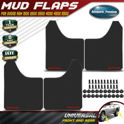 #ad #ad 4PCS Frontamp;Rear Black Universal Splash Guards Mud Flaps for Dodge Car Pickup SUV $24.99