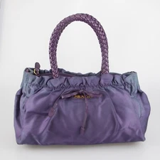 Prada Violet Tessuto Nylon Shoulder Bag Designer Handbag Auth