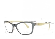 BALENCIAGA Eyeglasses Clear Gray Ivory Cat Eye New Authentic 5027 020 54-16-135
