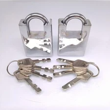 2pcs Shipping Container Garage Anti-Theft Lock Padlock With 4 Keys 40mm